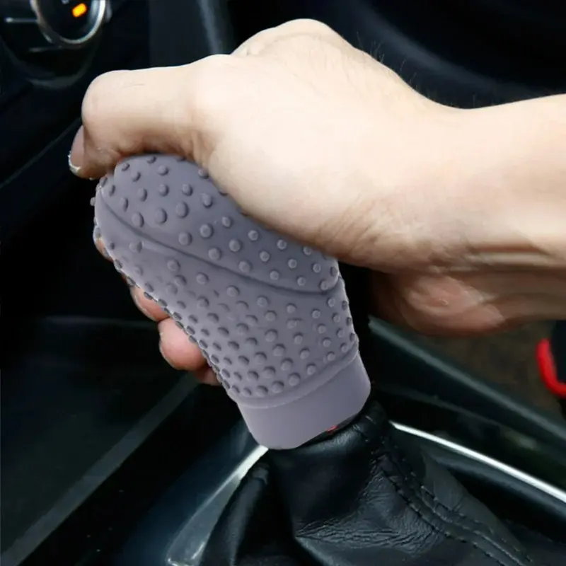 Car Gear Shift Knob Silicone Cover Universal Gear Rod Protect Case Dustproof WaterProof Lever Handle Skin Nonslip Manual Shifter
