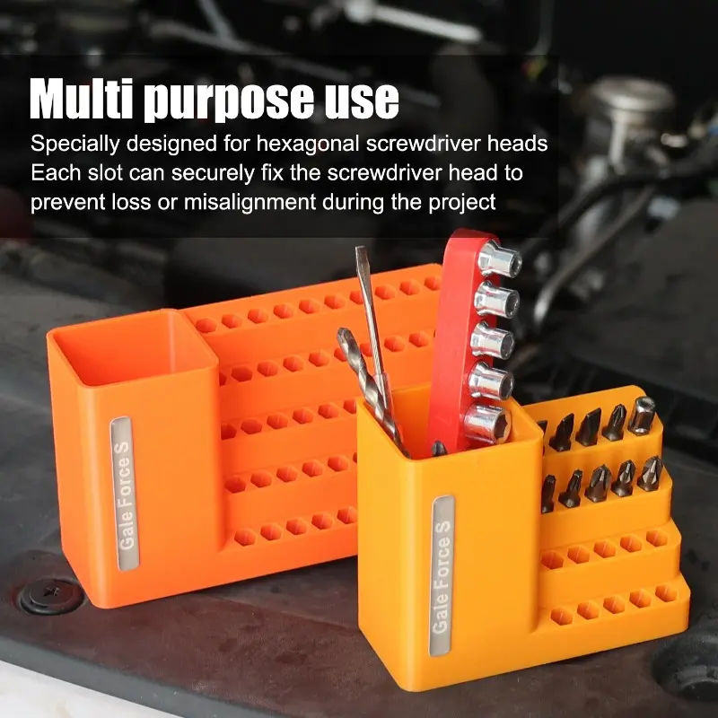 20/50Holes Screwdriver Bit Storage Tool Plastic Save Space Hexagonal Screwdriver Storage Rack Organizer