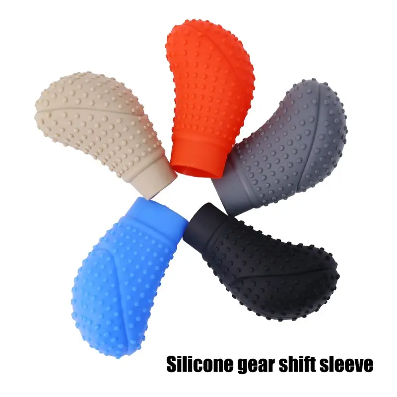 Car Gear Shift Knob Silicone Cover Universal Gear Rod Protect Case Dustproof WaterProof Lever Handle Skin Nonslip Manual Shifter