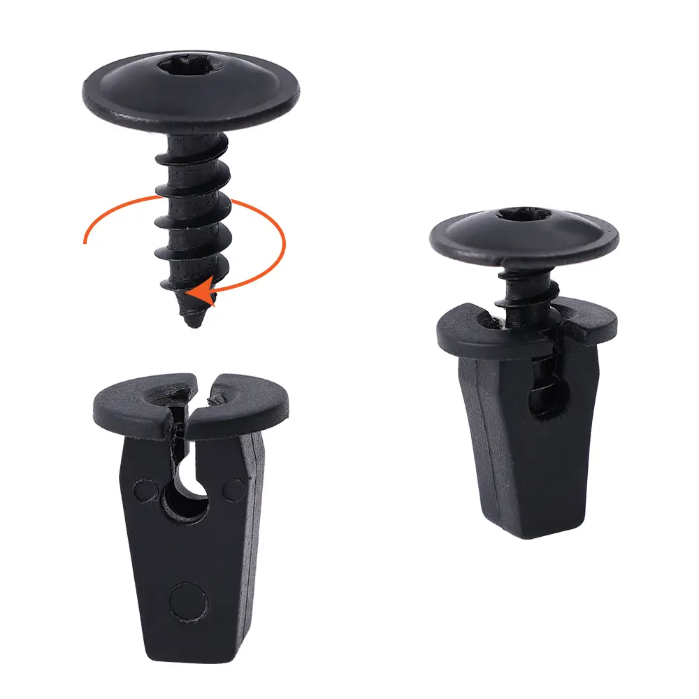 10pcs Car Fastener Snap Screws Kit Auto Fender Lining Retainer Snap Door Panel Metal Fastener Clips Rivet Set Auto Accessories