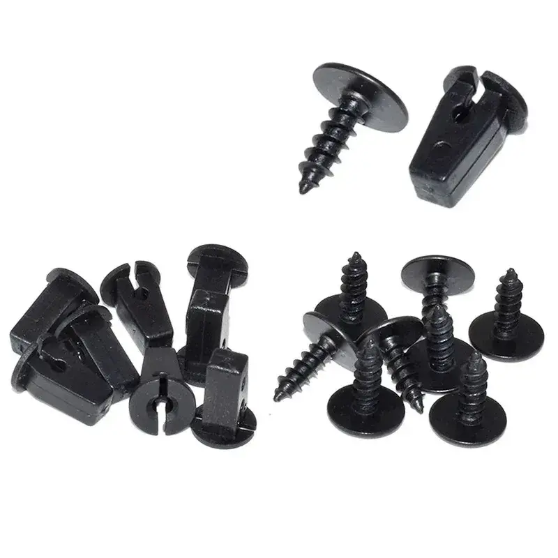 10pcs Car Fastener Snap Screws Kit Auto Fender Lining Retainer Snap Door Panel Metal Fastener Clips Rivet Set Auto Accessories