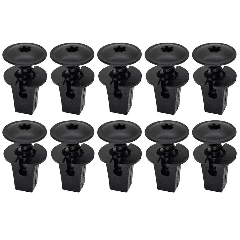 10pcs Car Fastener Snap Screws Kit Auto Fender Lining Retainer Snap Door Panel Metal Fastener Clips Rivet Set Auto Accessories