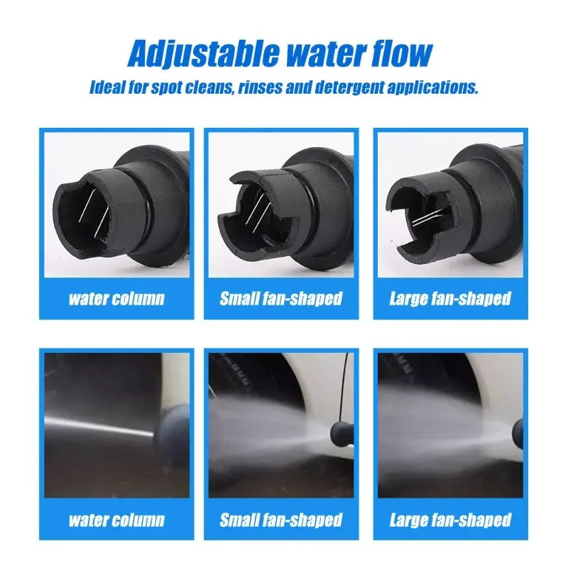 1/4 Quick Connector Car Washing Nozzle Adjustable Spray Nozzle for High Pressure Washer 3000 PSI Water Jet Cleaner Lance Tools