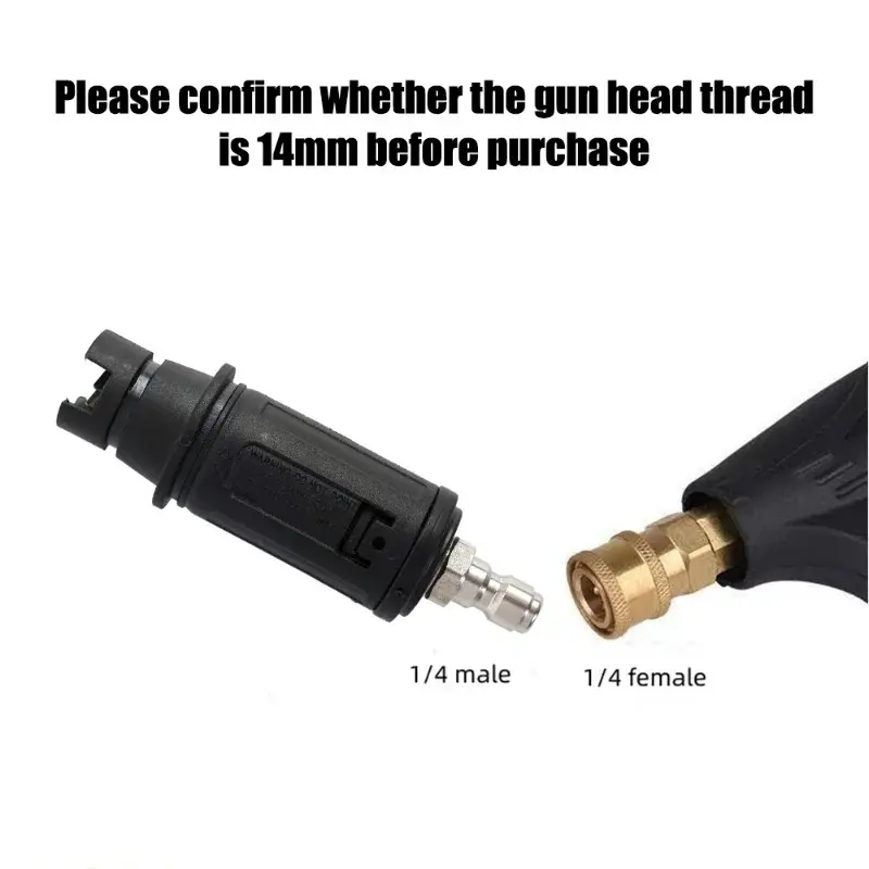 1/4 Quick Connector Car Washing Nozzle Adjustable Spray Nozzle for High Pressure Washer 3000 PSI Water Jet Cleaner Lance Tools