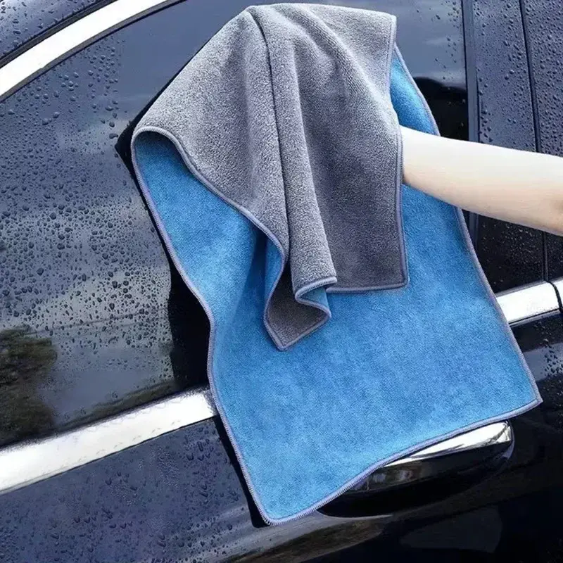 4 Sizes High-end Microfiber Car Washing Towel Auto Cleaning Drying Cloth Hemming Car Care Detailing Cloth Water Absorption Rag
