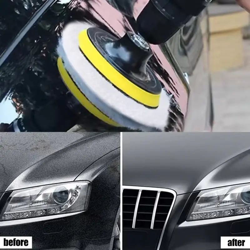 3/4/5/6/7 Inch Car Polish Pad Circle Soft Wool Waxing Buffing Pad Tool Kit Auto Polishing Disc Detailing Cleaning Car Polisher