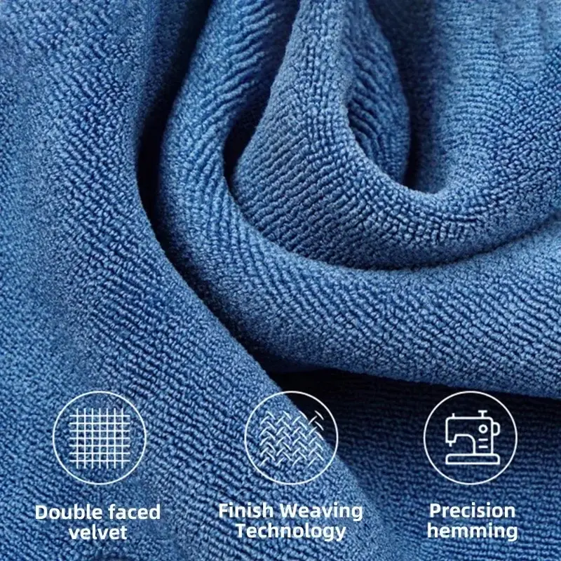 4 Sizes High-end Microfiber Car Washing Towel Auto Cleaning Drying Cloth Hemming Car Care Detailing Cloth Water Absorption Rag
