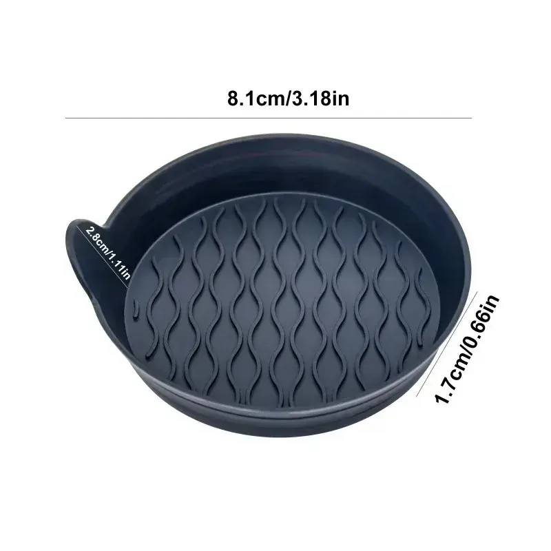 1/2 Car Coaster Non-Slip Silicone Mat For Car Water Cup Auto Interior Anti-Slip Cup Pad Drink Holder Mat Decoration Accessories