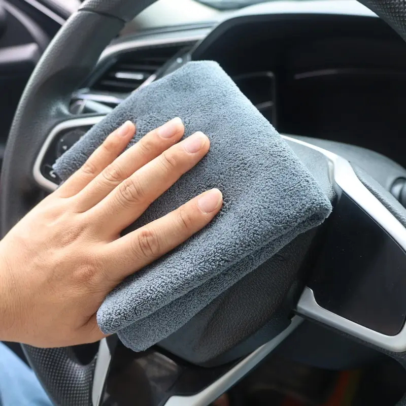 Super Absorbent Car Drying Washing Towel Suede Coral Velvet Double-sided Home Household Cleaning Cloth Rags Car Accessories