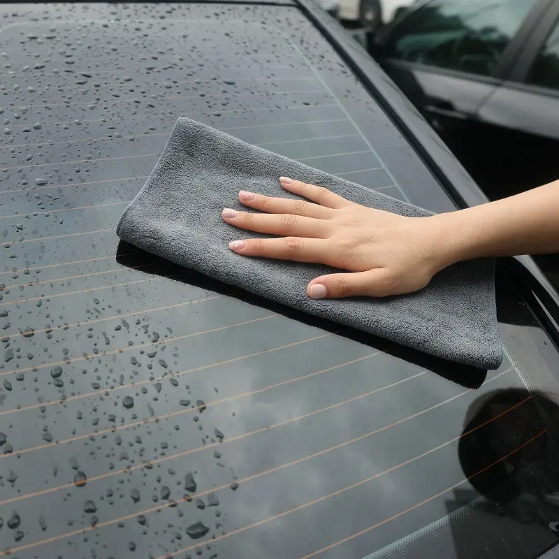 Super Absorbent Car Drying Washing Towel Suede Coral Velvet Double-sided Home Household Cleaning Cloth Rags Car Accessories