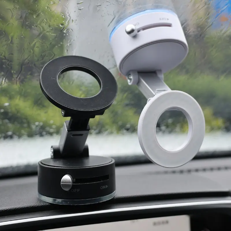 Vacuum Suction Cup Magnetic Car Phone Holder Double-Sided Foldable Magnetic Auto Phone Bracket for Car Interior Accessories