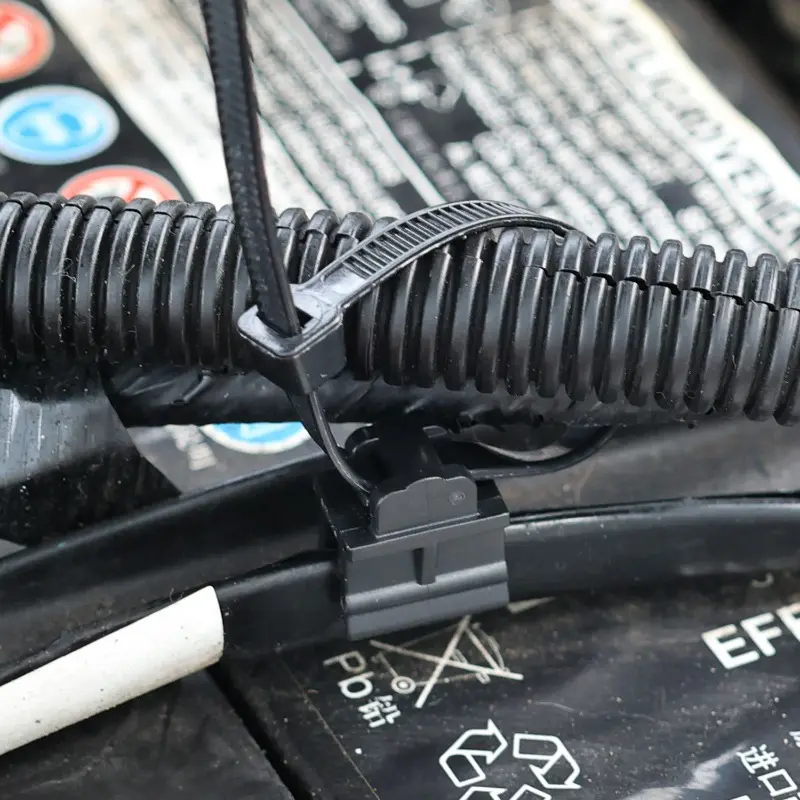 Multi-Purpose Cable Ties Buckle Heavy Duty Self-Locking Zip Ties Holder with Snap Teeth Fastener Car Body Wire Storage