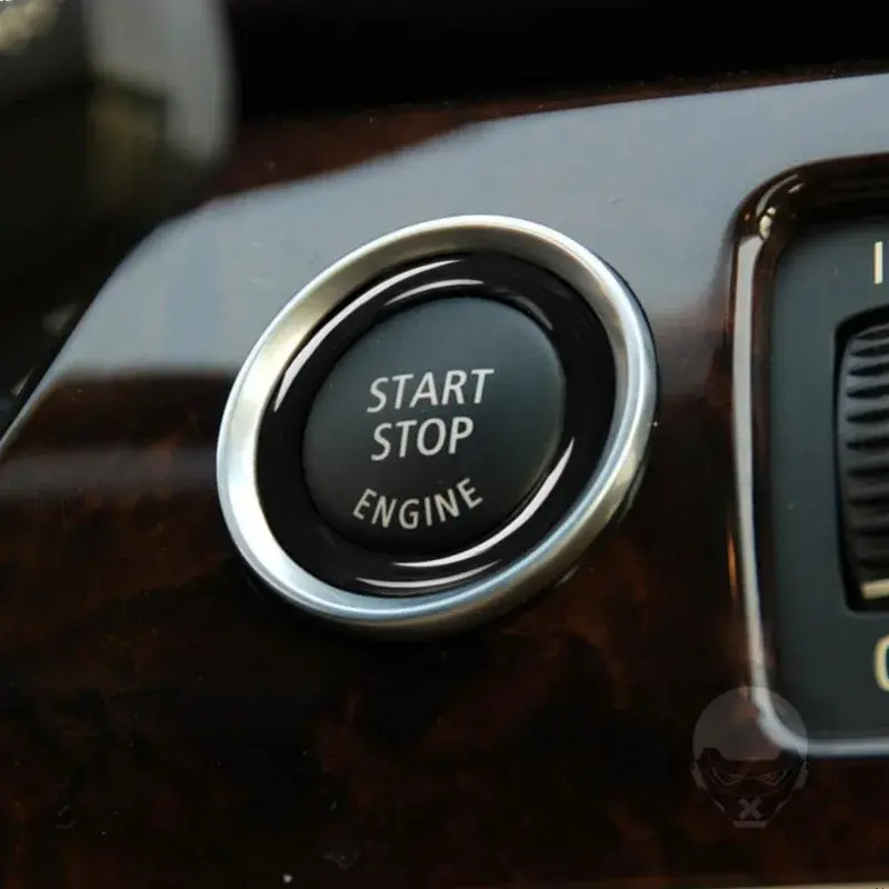 Car Engine One Start Stop Push Button Ignition Key Circle Stickers Trim Decal for BMW 3 Series E90 E92 E93 320i Z4 E89 2009-2012