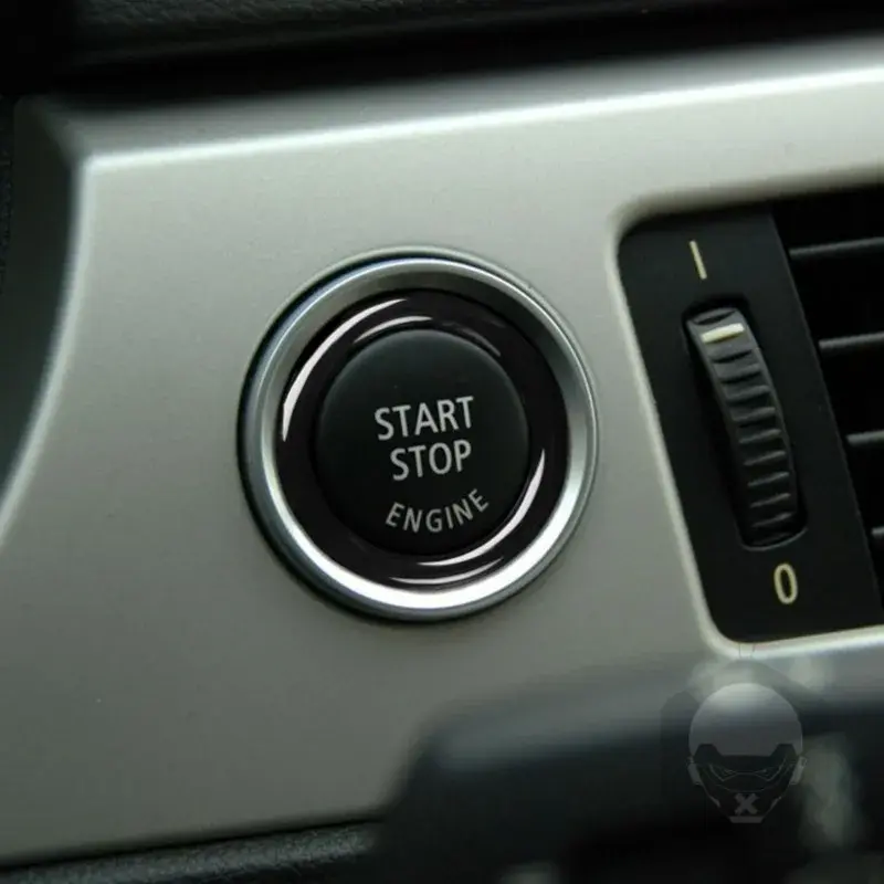 Car Engine One Start Stop Push Button Ignition Key Circle Stickers Trim Decal for BMW 3 Series E90 E92 E93 320i Z4 E89 2009-2012