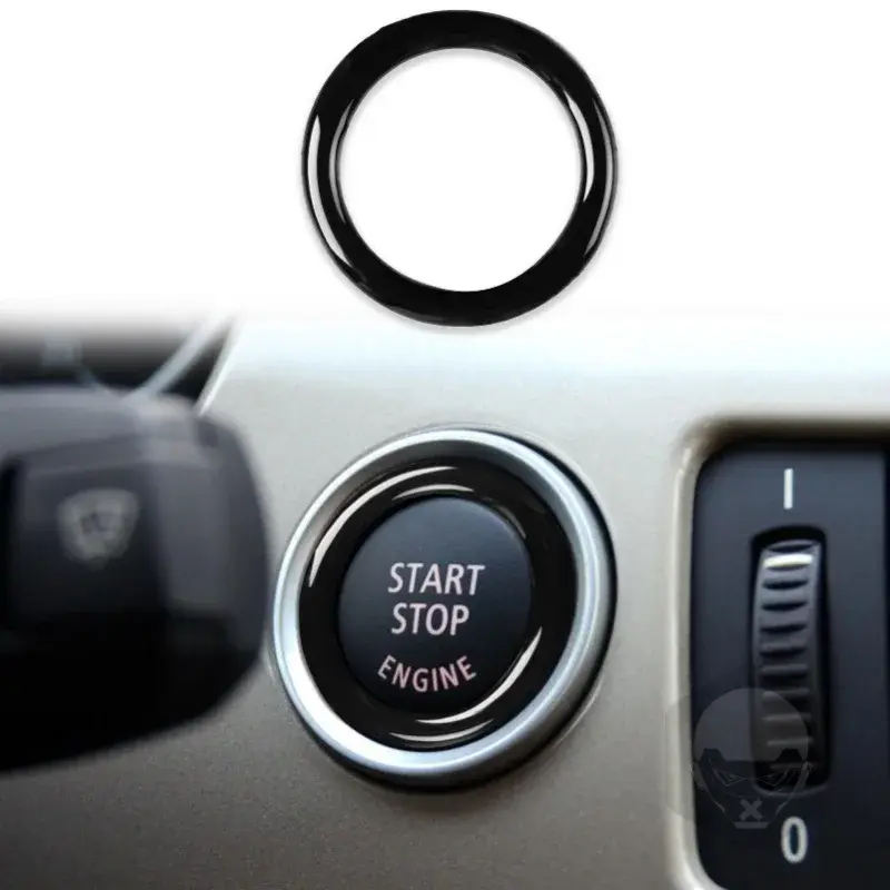 Car Engine One Start Stop Push Button Ignition Key Circle Stickers Trim Decal for BMW 3 Series E90 E92 E93 320i Z4 E89 2009-2012
