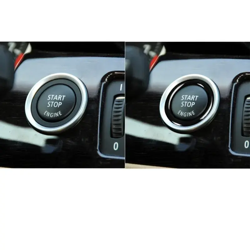 Car Engine One Start Stop Push Button Ignition Key Circle Stickers Trim Decal for BMW 3 Series E90 E92 E93 320i Z4 E89 2009-2012