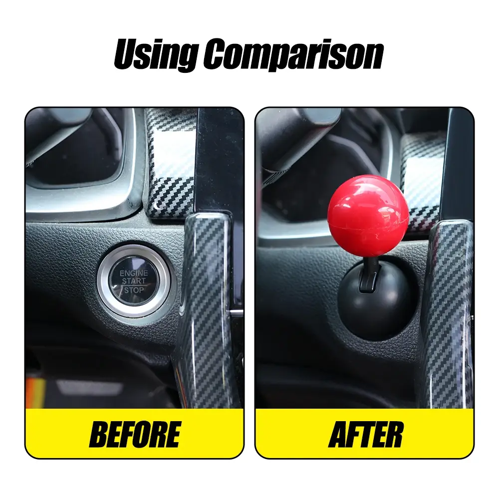 Start Button Push Start Auto Ignition Button Cover Automotive One-Touch Buttons Rocker Cars Engine Push Start Stop Lever
