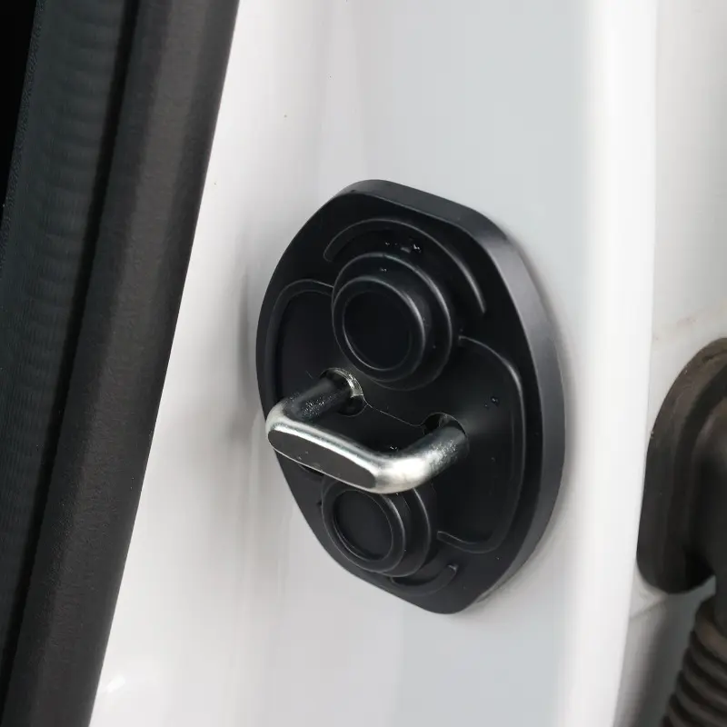 Black Car Door Closing Shockproof Silicone Cushion Mute Shock Absorber Protective Covers Car Door Latch Accessories