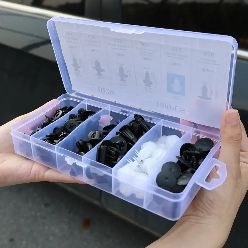 100pcs Mixed Car Plastic Clips Auto Fixing Door Closer Pin Removing Retainer Rivet Screws Disassembly Tools for Removal Products