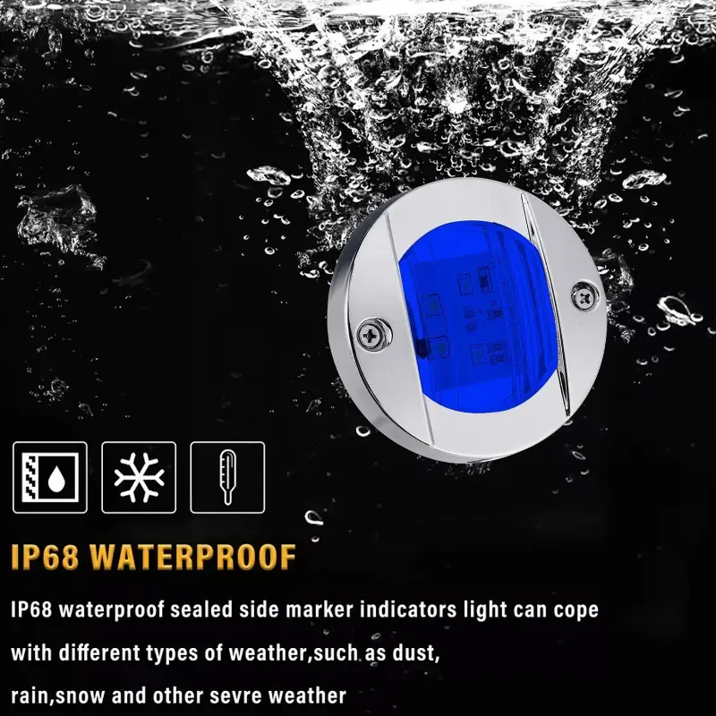6LED 12V Round Yacht Marine Boat LED Stern Light Cabin Deck Courtesy Light Marine Interior Cabin Lights Waterproof Lamp