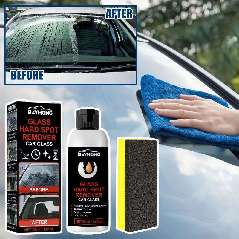 Car Glass Polishing Paste Windshield Anti-Rain Coating Repair Scratch Water Spots Removal Auto Cleaning Glass Oil Film Remover