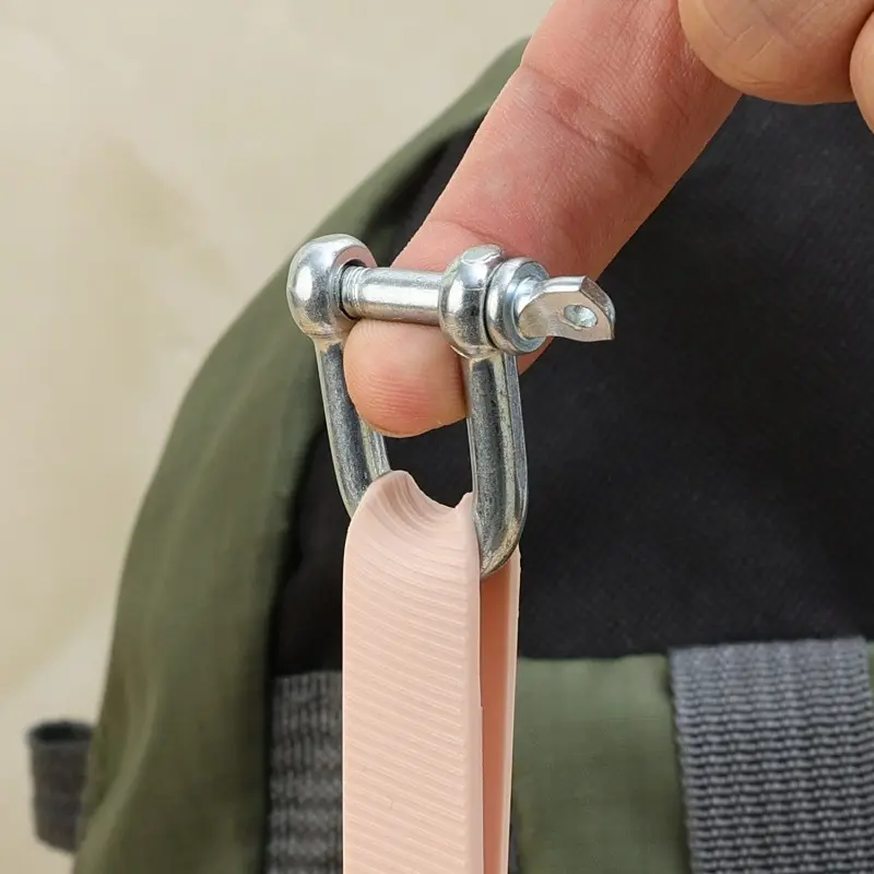 M6 Stainless Steel Heavy Duty D-Ring Shackle Lock Clip for Motorcylcle Car Trunk Boat Hardware Outdoor Keychain Carabiner