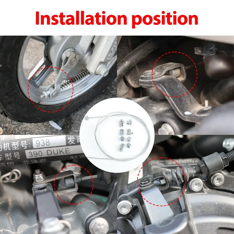Universal Motorcycle Emergency Brake Clutch Throttle Cable Repair Kit for YAMAHA Honda Yamaha SUZUKI Motorbike Parts
