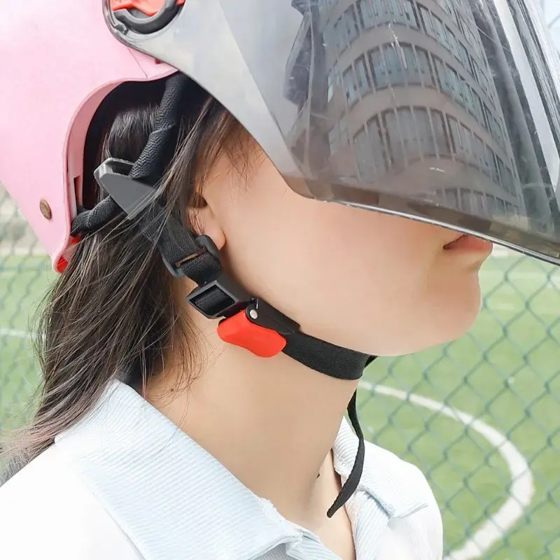 Motorcycle Helmet Chin Strap Locking Buckle Bicycle Helmet Buckle Quick Sewing Clip Motorcycle Chin Strap Parts Elastic Clip