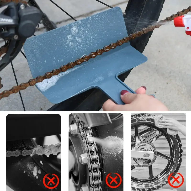 Motorcycle Chain Oiler Baffle Chain Oiler Tool Oiler Splash Guard Riding Tools for Bicycle Universal Chain Oil Anti-spray Tool