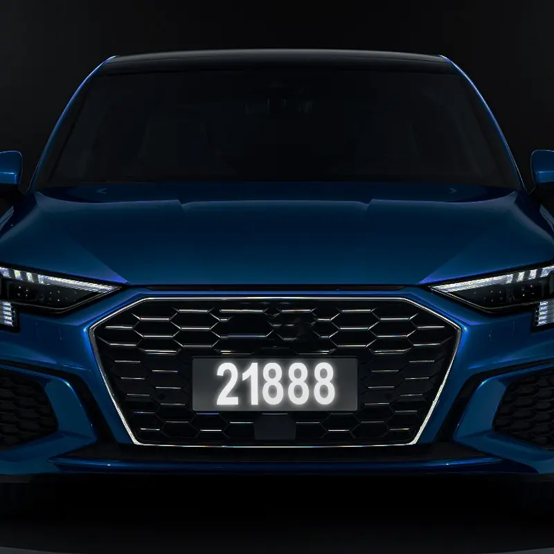 Car License Plate Reflective Number Label Stickers Waterproof Invisible Number Stickers Vinyl Sticker Reflective Decals