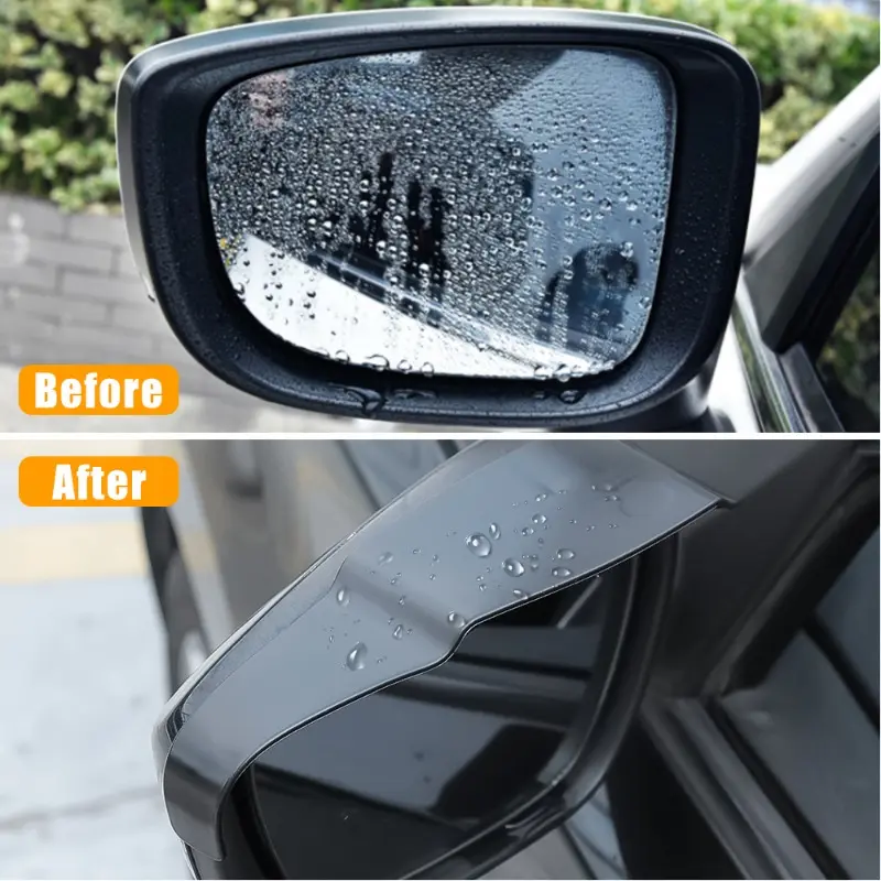 Car Rearview Mirror Rain Eyebrow Air Dry Blowing Style Car Rearview Mirror Snow Guard Sun Visor Shade Protector Rainproof Blade