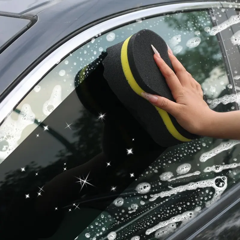 Nano Car Wash Sponge 3-layer Large Wave High Density Super Water Absorption 8-shaped PU Sponge Car Body Window Cleaning Tools