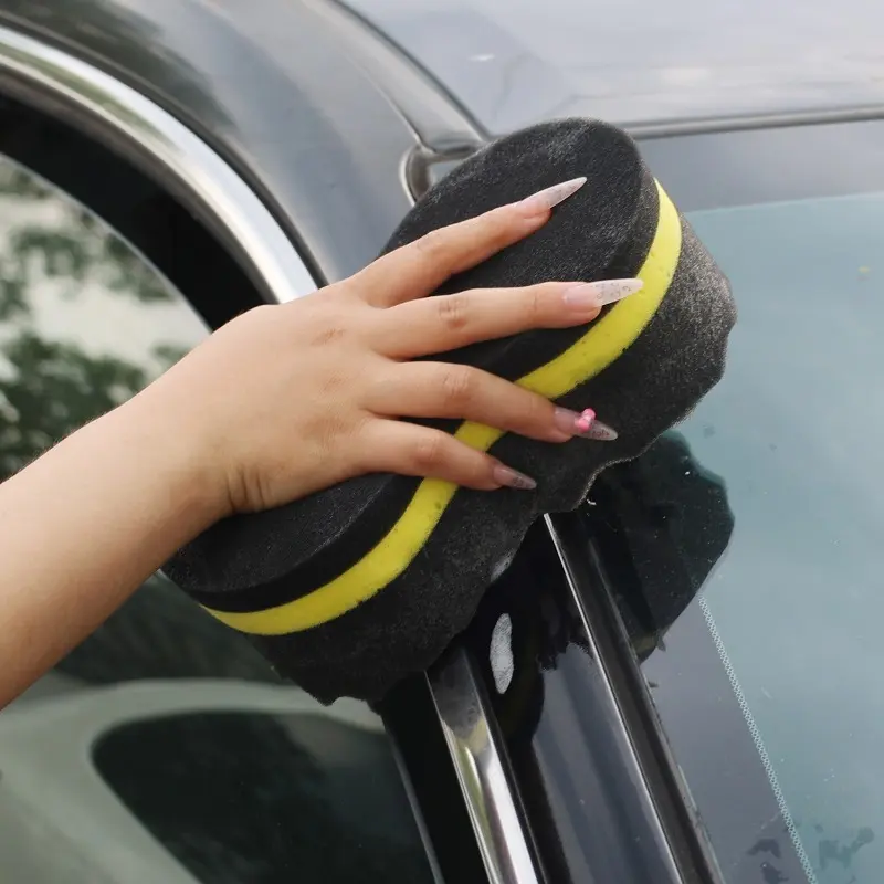 Nano Car Wash Sponge 3-layer Large Wave High Density Super Water Absorption 8-shaped PU Sponge Car Body Window Cleaning Tools