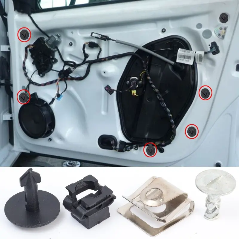 Car Undertray Guard Engine Under Cover Hood Snap Fixing Clips & Screws 8D0805960 8D0805121 for AUDI A4 A6 for VW Passat B5