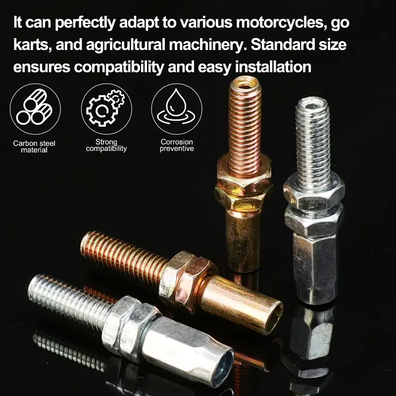 M6 Screws Motorbike Throttle Cable Parts Throttle Cable Screws for Agricultural Machinery Kart Throttle M6 Hollow Screw