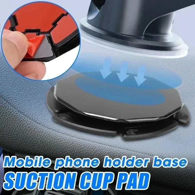 Suction Cup Spacer for Car Cell Phone Holder Strong Adhesive Base Center Console Dashboard Mounting Plate Cell Phone Holder Pad
