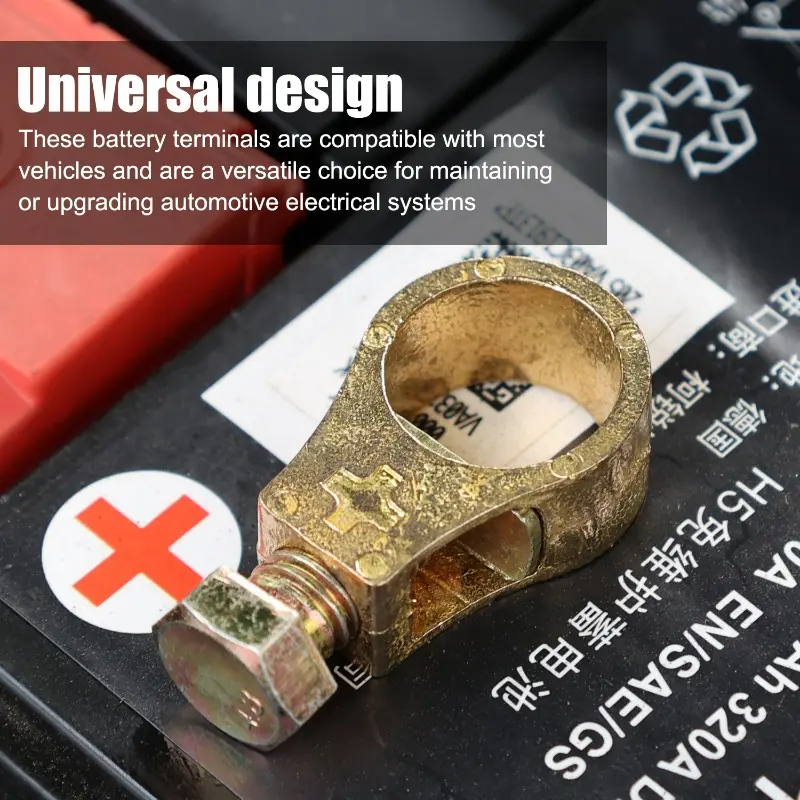 Car Battery Terminal Wire Cable Clamp Car Battery Connection Post Head Connection Terminal Positive Negative Wire Connector Clip