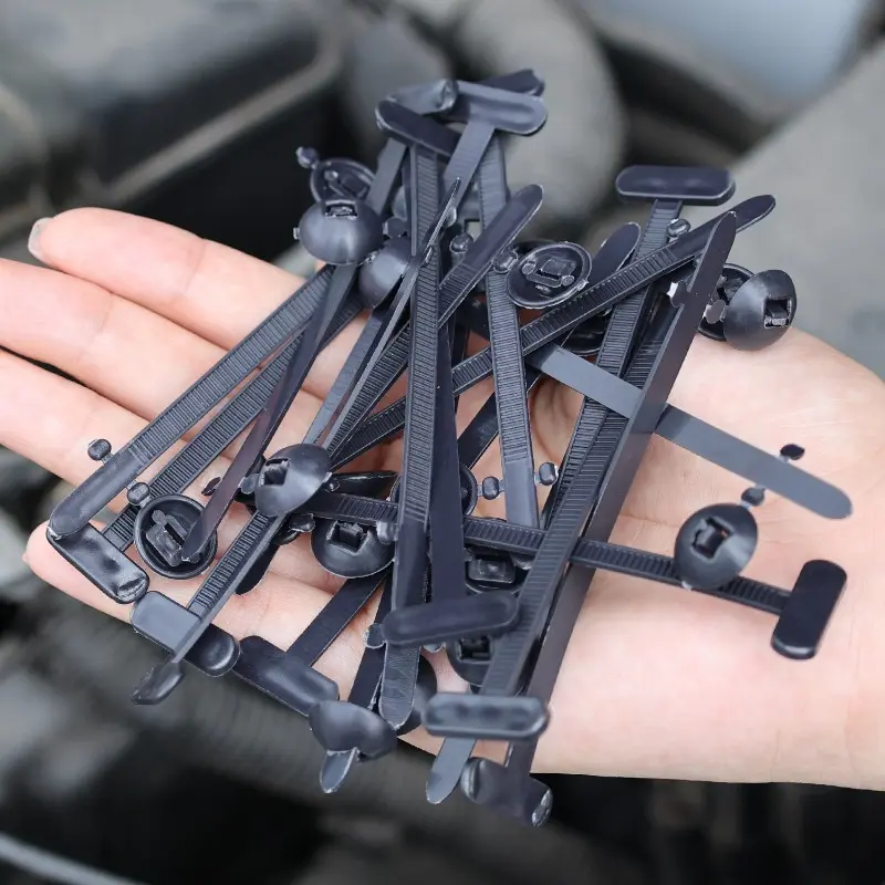 Nylon Universal Cable Tie Buckle Heavy Duty Self-Locking Nylon Zip Ties Holder Multipurpose Plastic Cable Ties Car Repair