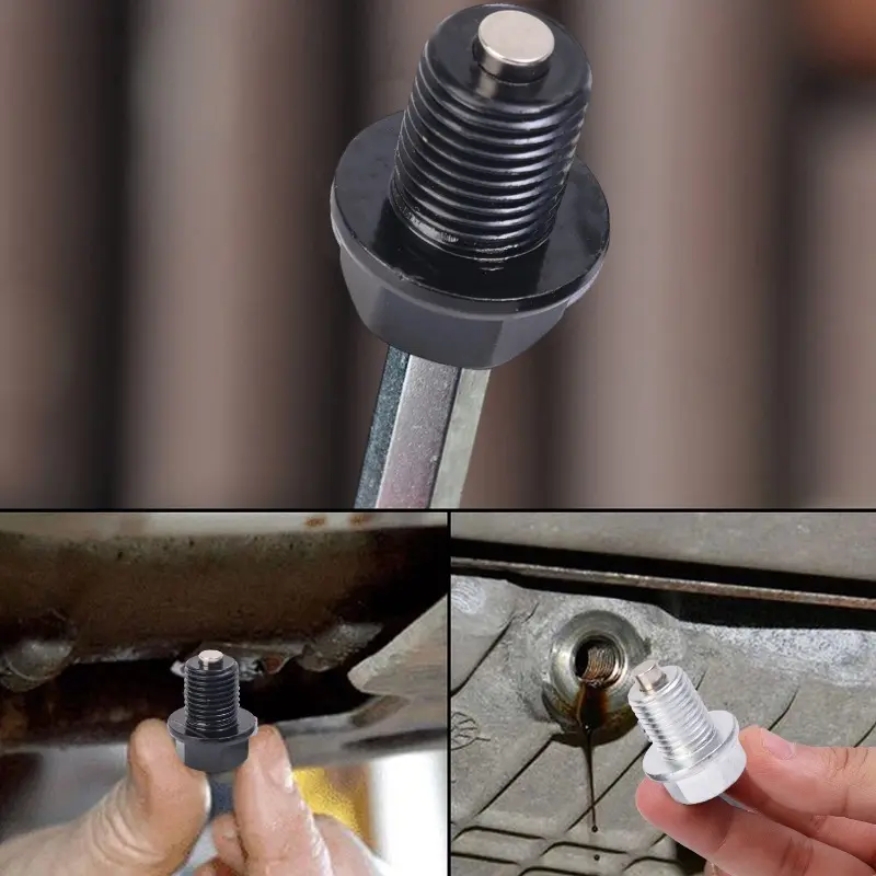 Car Oil Drain Plug Bolt Magnetic Engine Oil Pan Drain Nut Carbon Steel for Honda Volkswagen Hyundai Kia Screws M14*1.5