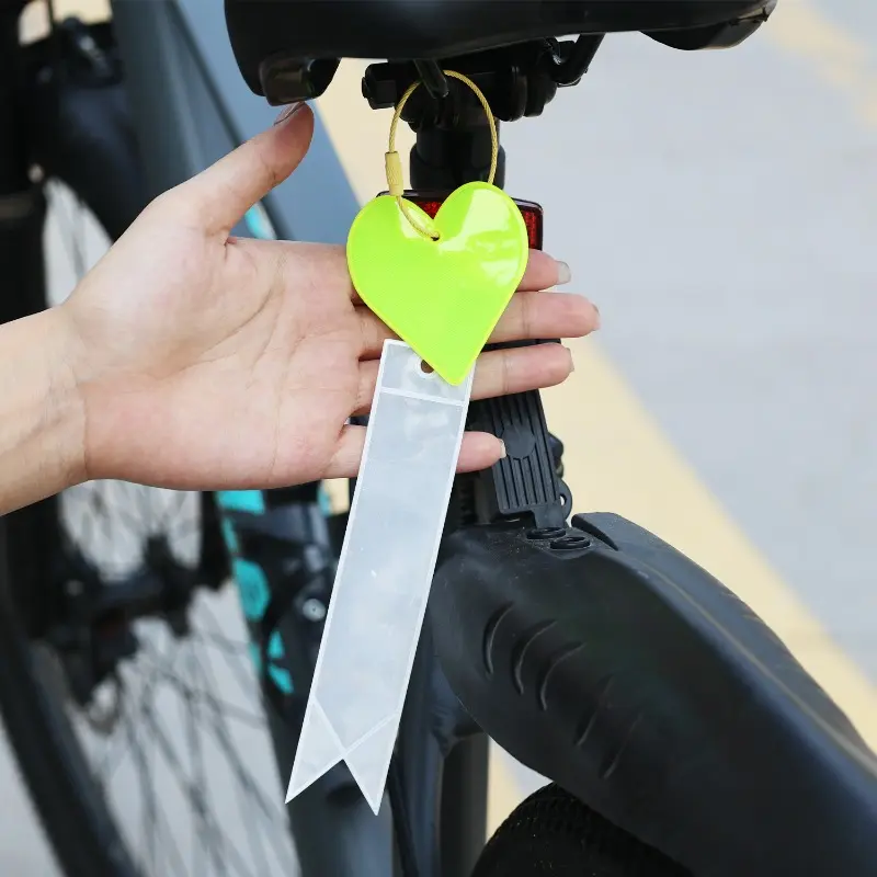 Safe Reflective Keychain for Bag Backpack Pendant Strip Car Ornaments Reflectors Adults Children Night Riding Safety Accessories