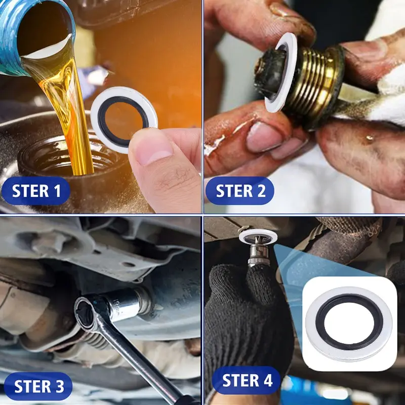 Car Oil Sump Drain Plug Sealing Rings for Dacia Dokker Duster Mercedes A-Class Renault Avantime Nissan Aprio Volvo 440 460 480