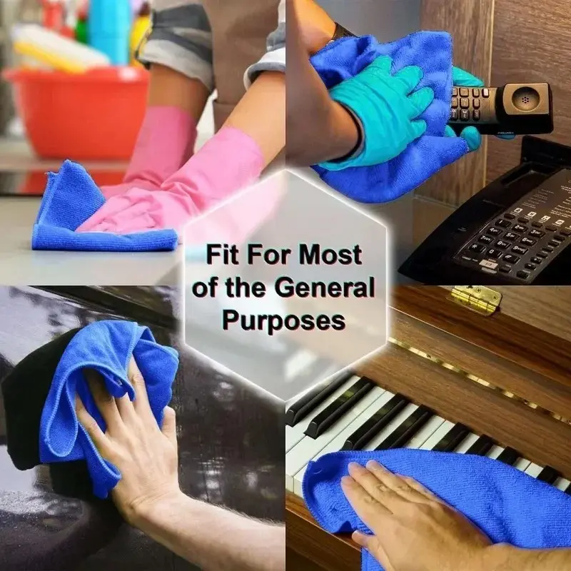 Blue Microfiber Towels Car Wash Drying Cloth Towel Household Cleaning Cloths Auto Detailing Polishing Cloth Home Clean Tools