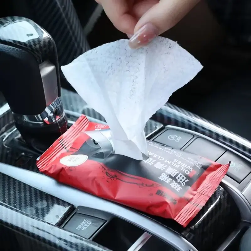 5/1pcs Car Oil Film Removing Wipes Anti-rain Oil Stain Cleaner Wipes Glasses Glass Anti-fog Wet Towel Windshield Cleaning Wipes