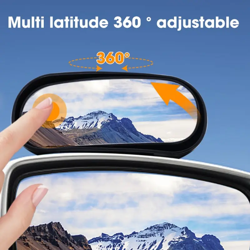 Universal Car Mirror 360° Adjustable Wide Angle Side Rear Mirrors Blind Spot Snap Way for Parking Auxiliary Rear View Mirror