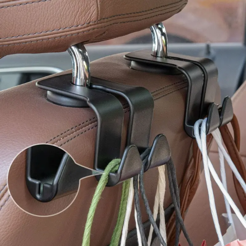 Universal Car Seat Headrest Hook for Auto Back Seat Storage Organizer Hanger Storage Holder for Handbag Purse Bags Clothes Coats