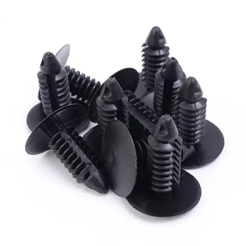 50-10pcs Car Interior Roof Fixing Buckles Barbed Wire Clip Auto Fastener Plastic Rivets Retainer Buckle Fender Push Pin Clips