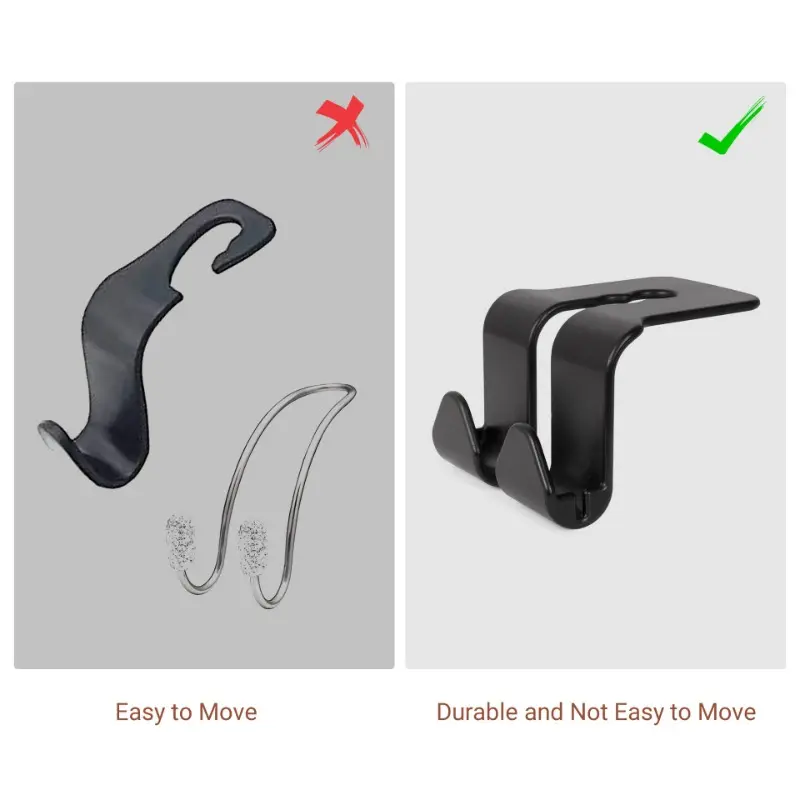 Universal Car Seat Headrest Hook for Auto Back Seat Storage Organizer Hanger Storage Holder for Handbag Purse Bags Clothes Coats