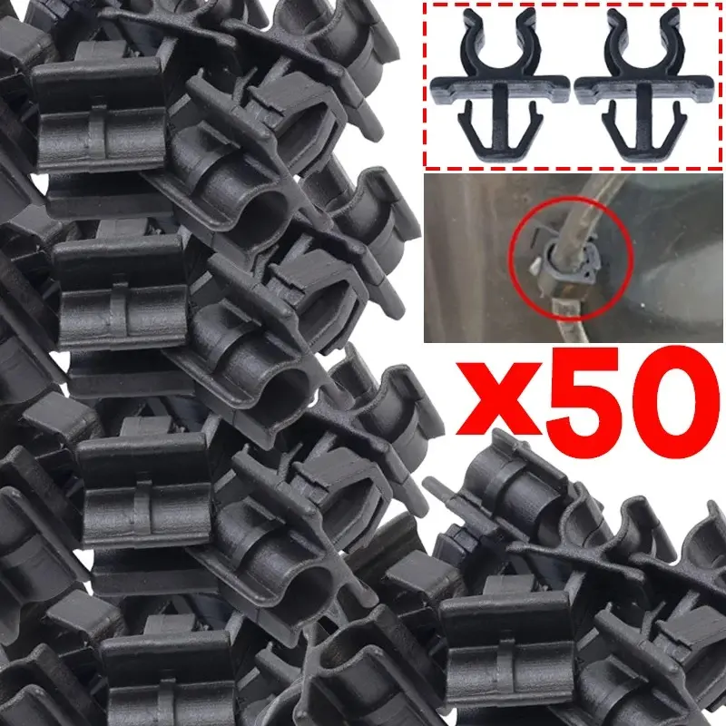 5-50PCS Car Hood Prop Rod Clip Auto Fasteners Engine Cover Support Clips Black Plastic Retainer Suitable for Nissan Models