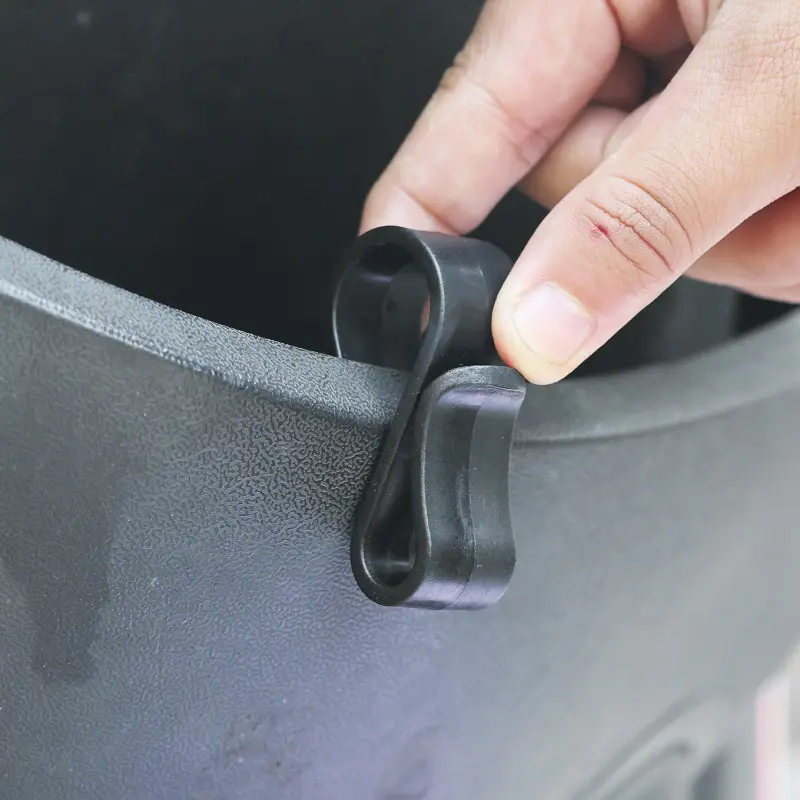 Multi-function Electric Car Storage Box Hook Hanging Plastic S Shaped Clips Outdoor Camping DIY Supplies Black