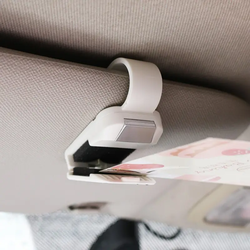 Car Sun Visor Sunglasses Clip Auto Glasses Holder Portable Ticket Card Clamp ABS Eyeglasses Case Car Accessories